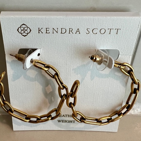 Kendra Scott Ryder Hoop Earrings in Vintage Gold - Picture 6 of 14